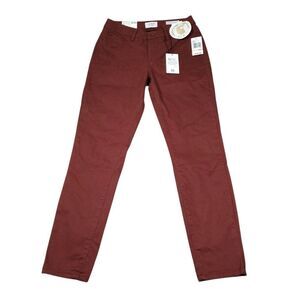 Curve Appeal Twill Minimalist Jegging Pants Stretch Dark Brown Women's Size 2 26